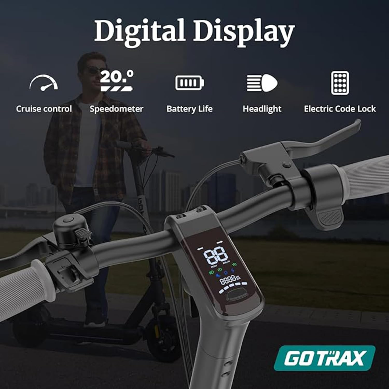 Gotrax Eclipse Ultra Digital Display