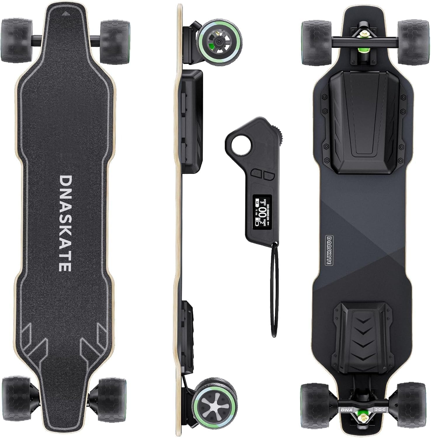 Dnaskate V4V20 Electric Skateboard with Remote, 28 Mph Top Speed,22 Miles Range,1000W Hub-Motor, Longboard Skateboard for Adults ＆Teens