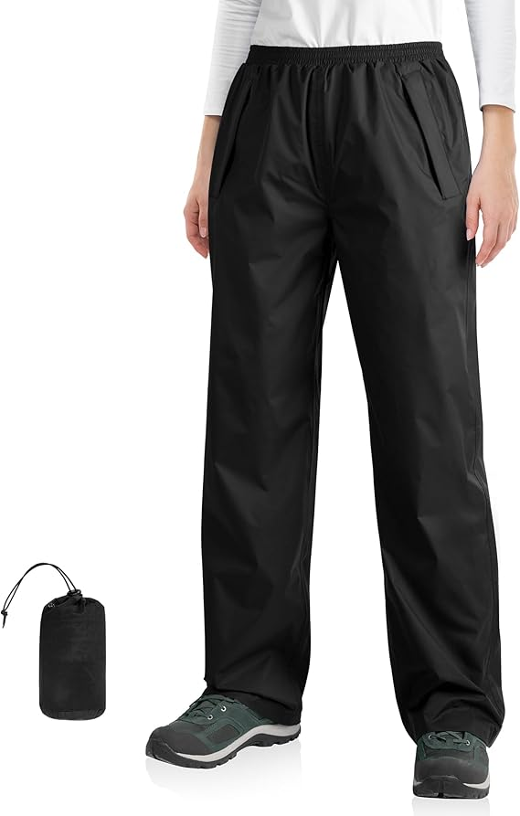 33,000ft Women’s Packable Waterproof Lightweight Rain Over Pants