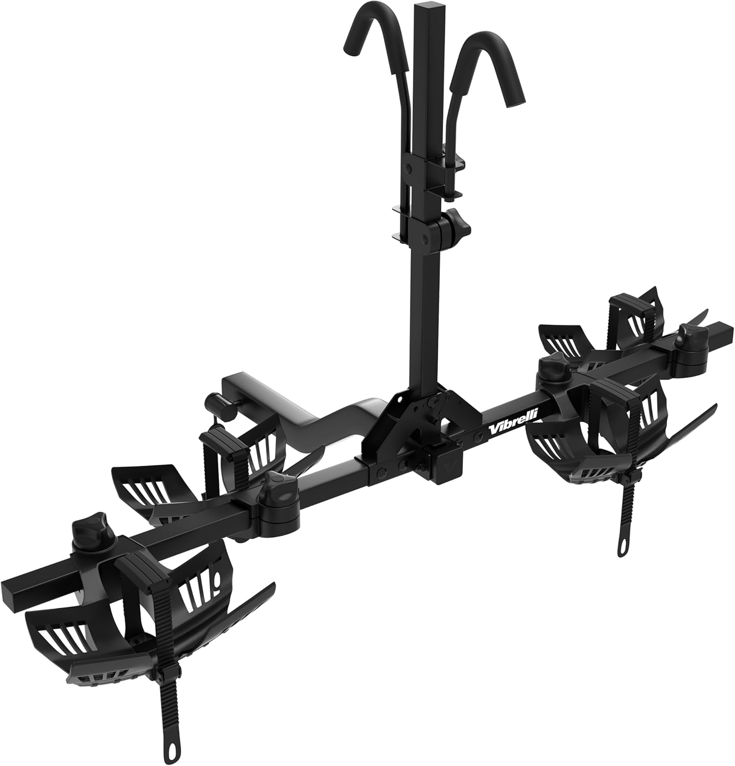 Image of the Vibrelli Hitch Bike Rack - 2 Ebike Rack - Fits Fat Tire, Mountain Bike, Electric Bikes, Road - 65lbs per Bike - Patented Anti-Wobble - Cars & SUV