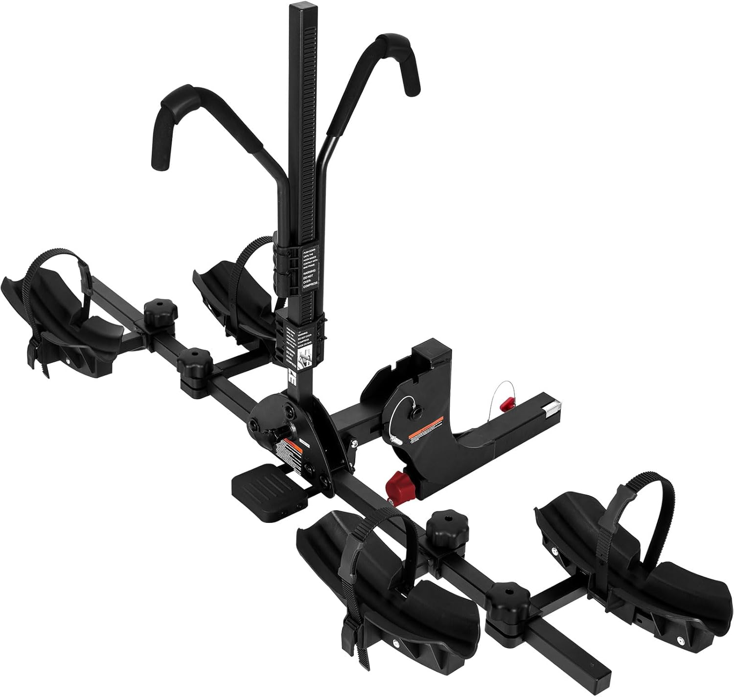 Image of the WEIZE 2 E Bike Rack Hitch Mounted, Wobble Free Smart Tilting Folding 2 Bicycle Electric Bike Racks with Lock, 2" Hitch Fits Up to 160 lbs Capacity